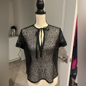 Cavalli Class sheer top with tie